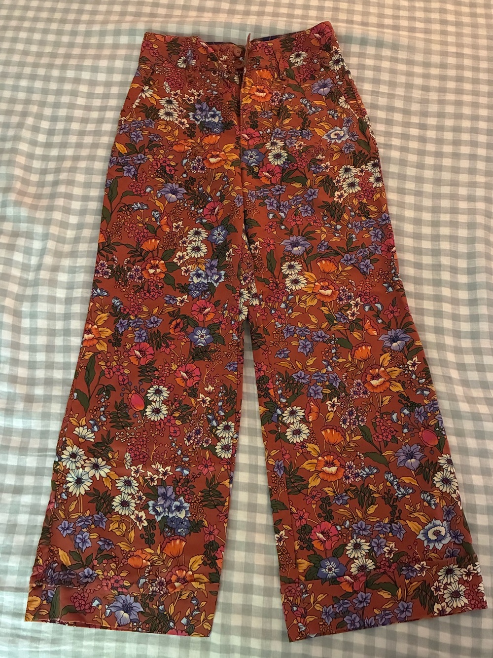 Anthropologie Maeve Flower Power Wide-Leg Pants - Picture 5 of 14